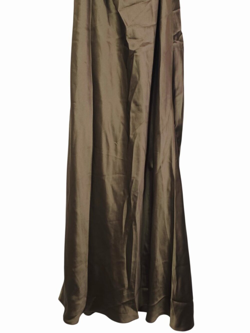 Reformation Anaiis Dress Morel Brown Silk Crisscross Open Back Maxi NWT Size 4 - Picture 6 of 10